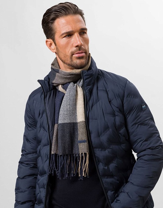 Pierre Cardin scarf from the Future Flex collection in blue-brown