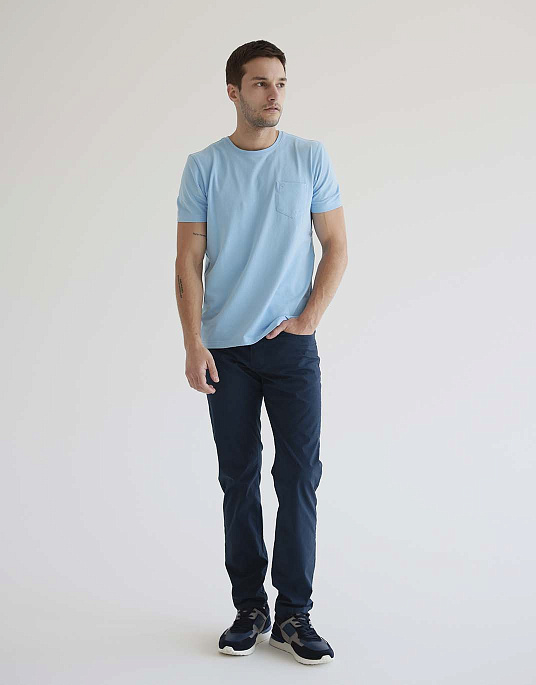 Pierre Cardin t-shirt in light blue color is plain