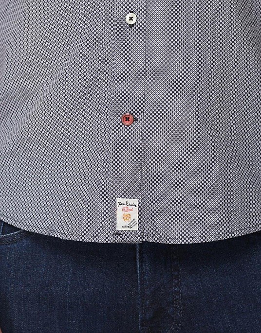 Рубашка Pierre Cardin с коротким рукавом в сером цвете