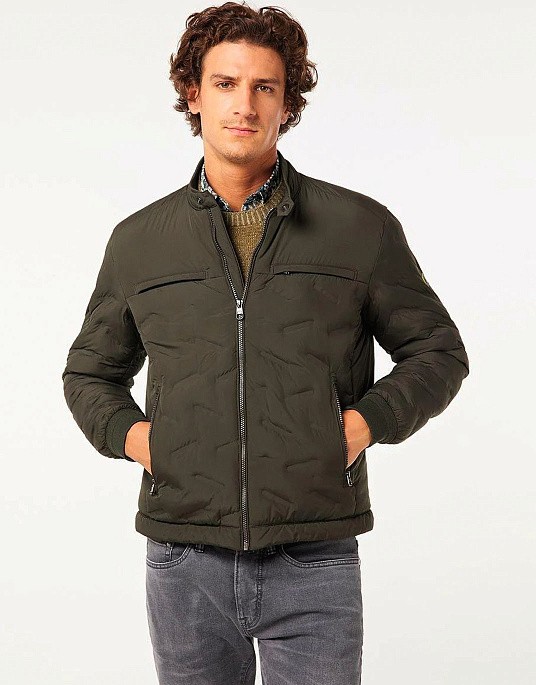 Pierre Cardin cropped jacket from Denim Academy segment khaki