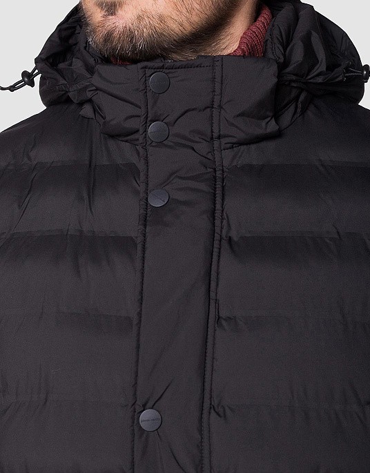 Pierre Cardin men's longline jacket from the Future Flex series in black