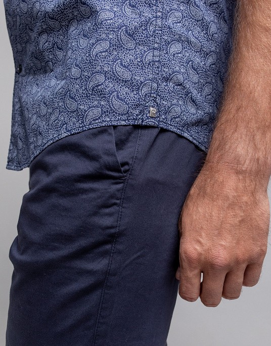 Рубашка Pierre Cardin с коротким рукавом из коллекции Denim Academy в синем цвете
