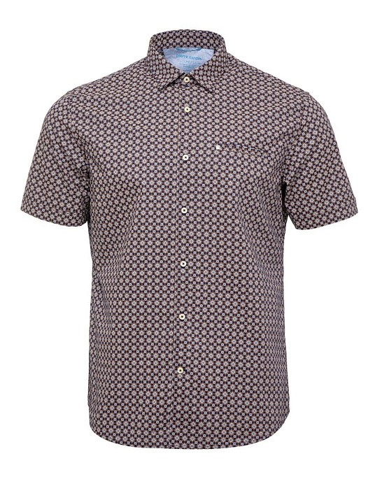 Pierre Cardin short-sleeved shirt from the Future Flex collection with ornaments