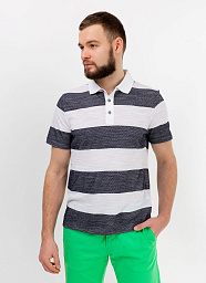 Pierre Cardin Polo from the Future Flex Collection in white with gray stripes