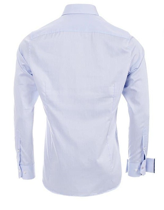 Рубашка Pierre Cardin в голубом  оттенке с однотонным платочком