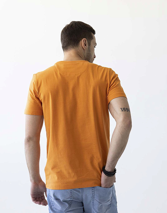 Pierre Cardin t-shirt with a print in orange color