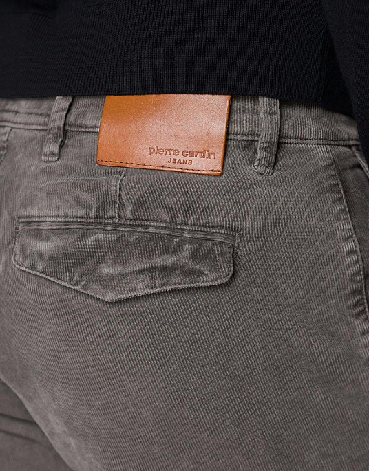 Вельветові брюки Pierre Cardin у сірому кольорі