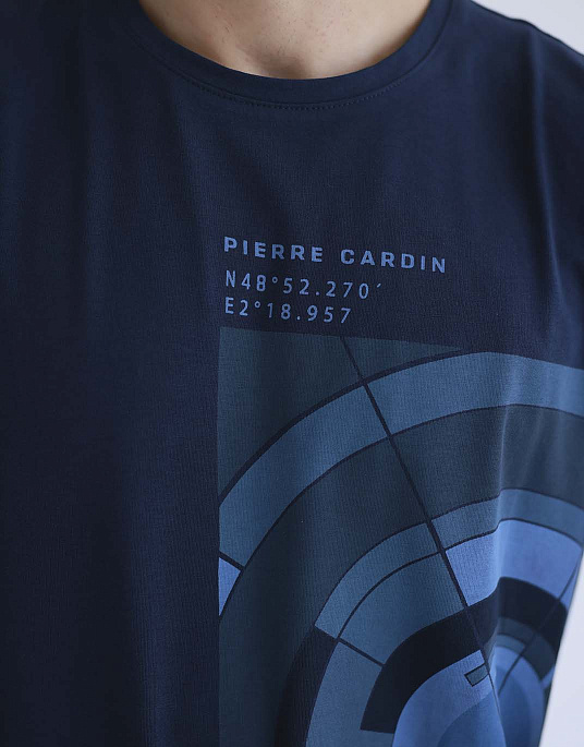 Pierre Cardin t-shirt with a print in blue