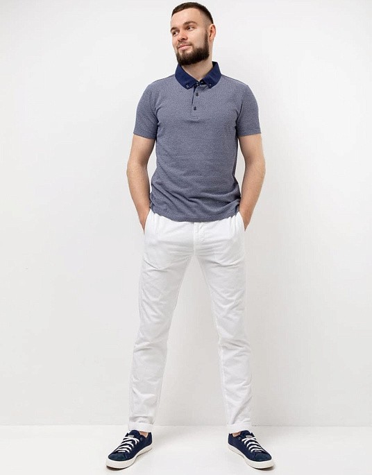 Light trousers under an elastic band Pierre Cardin from the Air Touch collection white