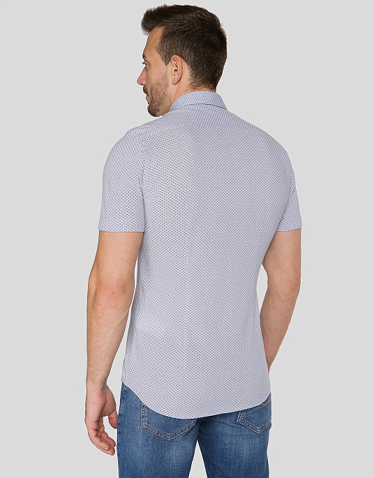 Pierre Cardin Future Flex short-sleeved shirt in blue-gray