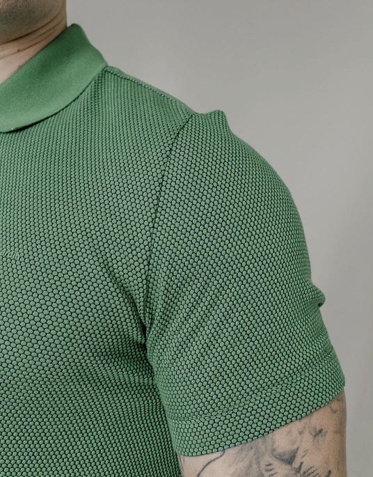 Поло Pierre Cardin у зеленому кольорі з текстурою