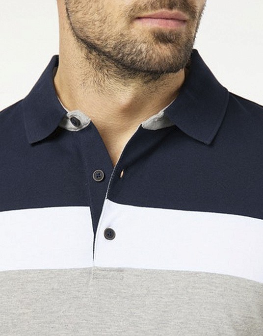 Pierre Cardin Polo from the Future Flex Collection in Blue Striped