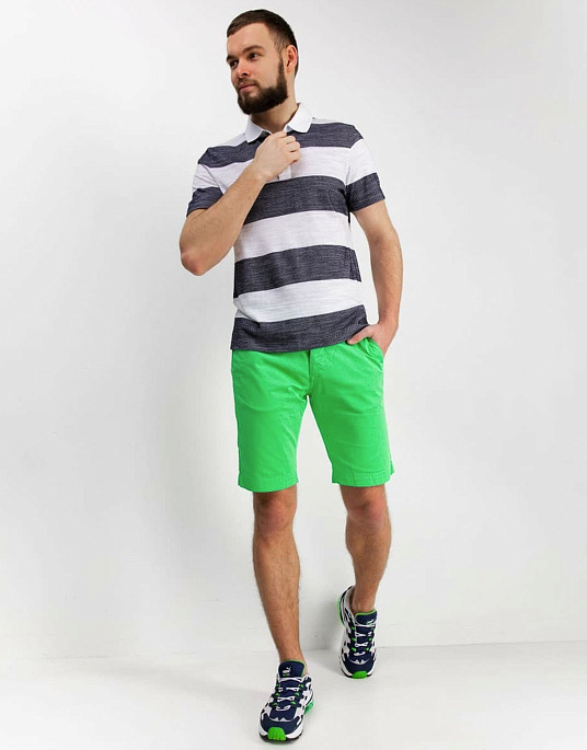 Pierre Cardin slant pocket shorts in green