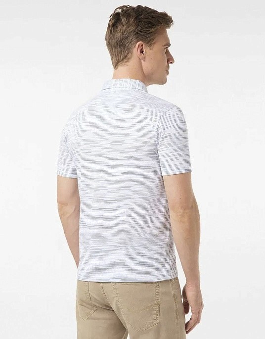 Pierre Cardin polo shirt from Future Flex collection white with stripes
