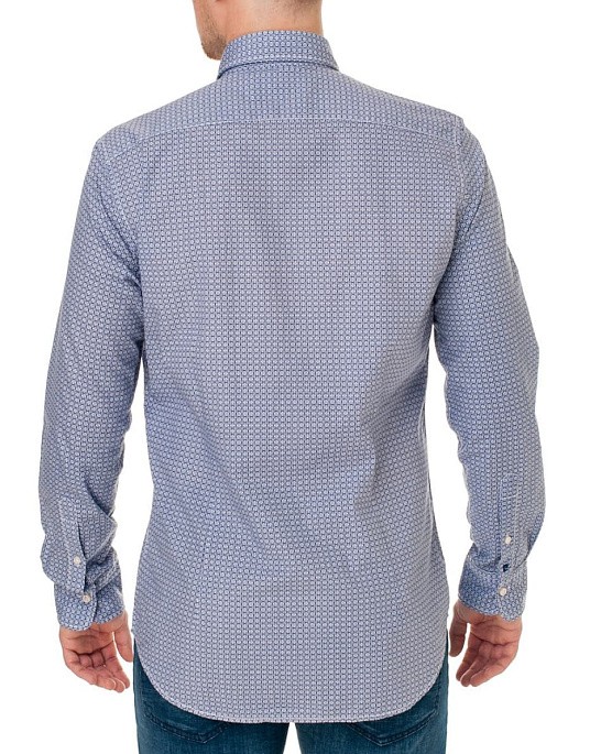 Pierre Cardin shirt from the Le Bleu collection in blue with a small floral print