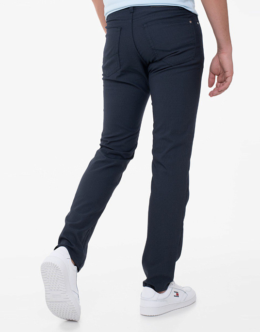 Pierre Cardin flat trousers in blue with texture