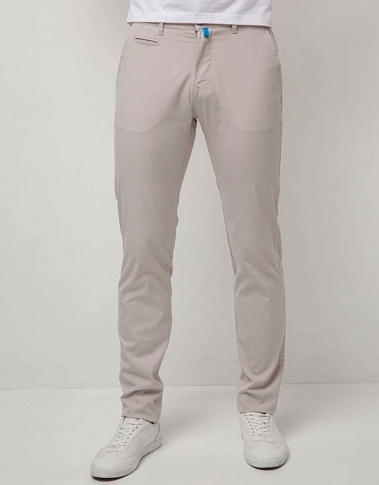 Брюки - флети Pierre Cardin з косою кишенею з колекції Future Flex у бежевому відтінку