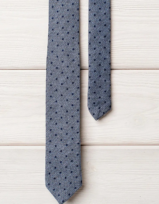 Краватка Pierre Cardin бавовняна Сіро-синя