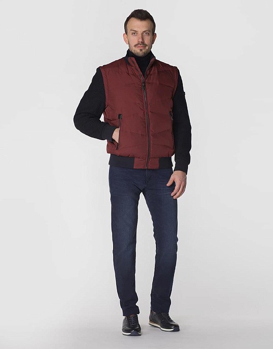 Куртка-жилет від Pierre Cardin у бордовому кольорі