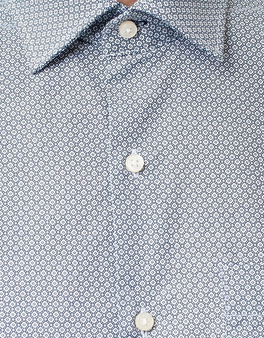 Рубашка с коротким рукавом Pierre Cardin в сером цвете с принтом
