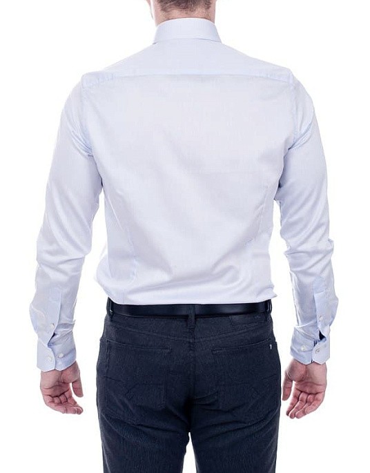 Рубашка Pierre Cardin в голубом  оттенке с однотонным платочком
