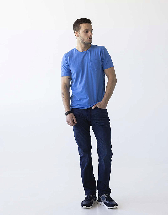 Pierre Cardin t-shirt in blue color is plain