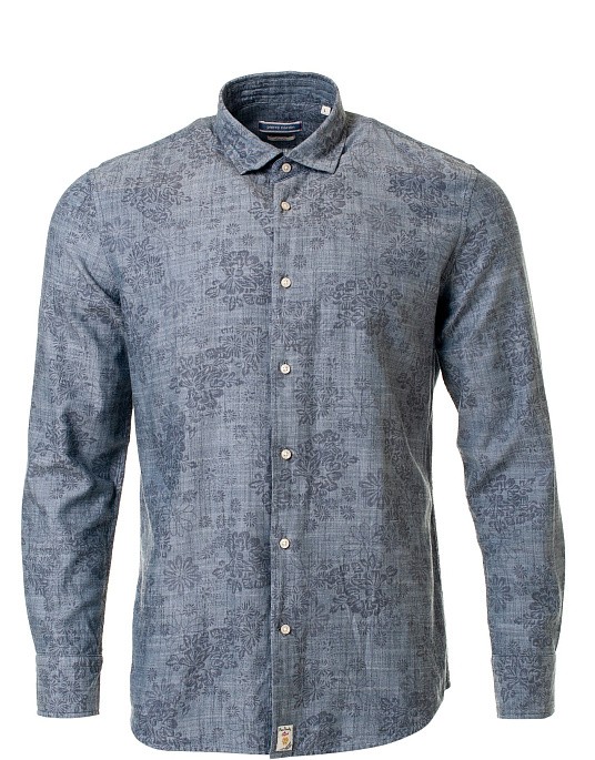 Pierre Cardin shirt in gray with floral print