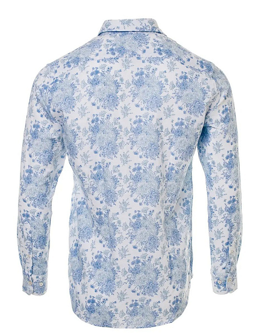 Рубашка Pierre Cardin из коллекции Le Bleu в белом цвете с цветочным принтом