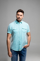 Pierre Cardin short sleeve shirt from the Future Flex collection in green