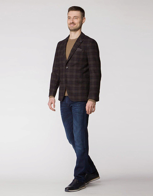Pierre Cardin blazer from the Voyage collection in brown check