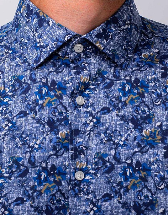 Сорочка Pierre Cardin із колекції Future Flex у синьому кольорі