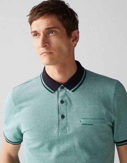 Pierre Cardin polo shirt from the Future Flex collection in light green