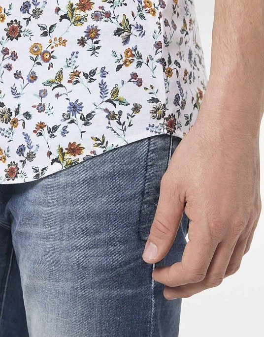 Рубашка Pierre Cardin из коллекции Future Flex с коротким рукавом в белом цвете