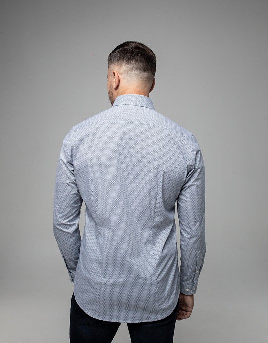 Рубашка Pierre Cardin из коллекции Future Flex в сером оттенке с принтом