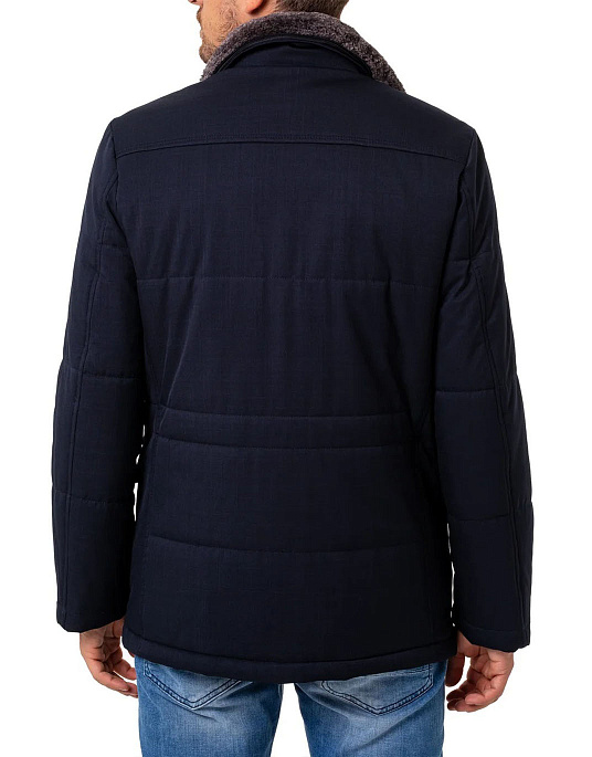 Voyage men's jacket with fur collar branded from Pierre Cardin
