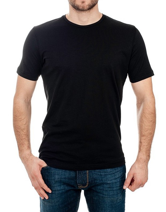 Комплект базових футболок Pierre Cardin у чорному кольорі з круглим вирізом