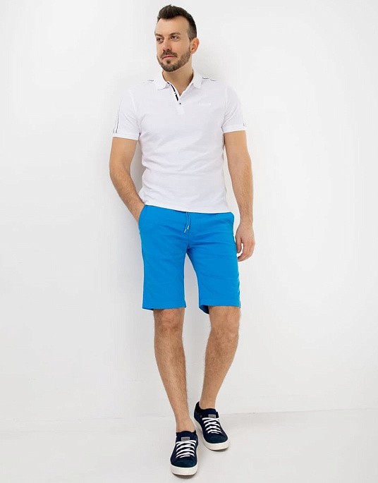 Pierre Cardin jogger shorts with elastic in blue color