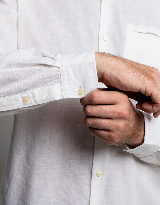 Сорочка Pierre Cardin із колекції Future Flex у білому кольорі