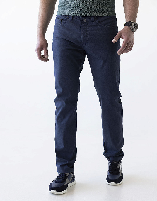Pierre Cardin flat pants from the Titanium collection in blue