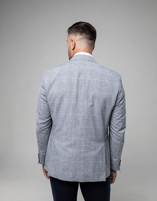 Pierre Cardin jacket in gray check print from the exclusive Le Bleu collection