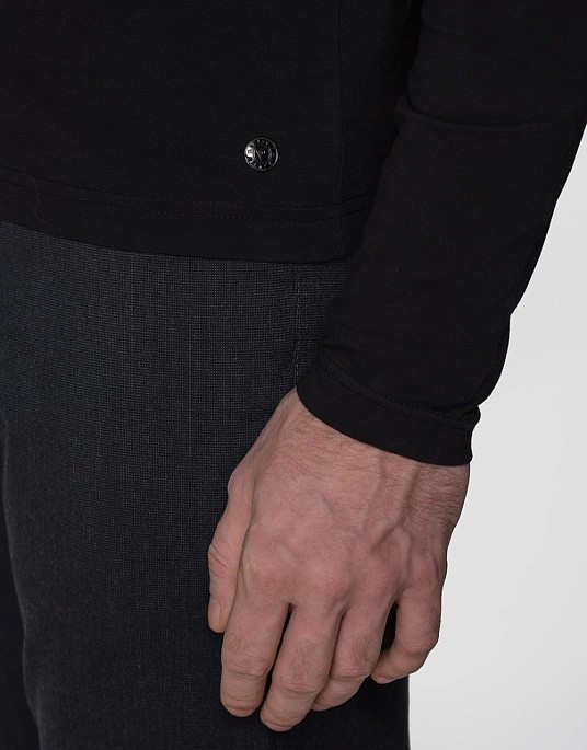 Гольф з коміром - стійка Pierre Cardin із колекції Future Flex у чорному кольорі