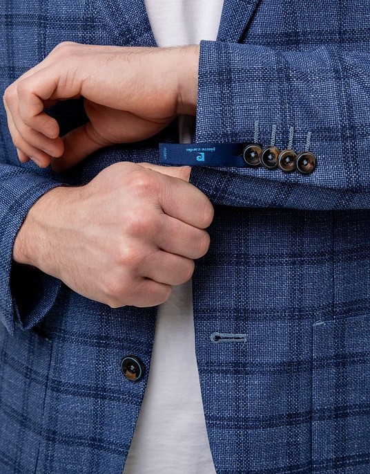 Pierre Cardin jacket from Future Flex collection in blue check