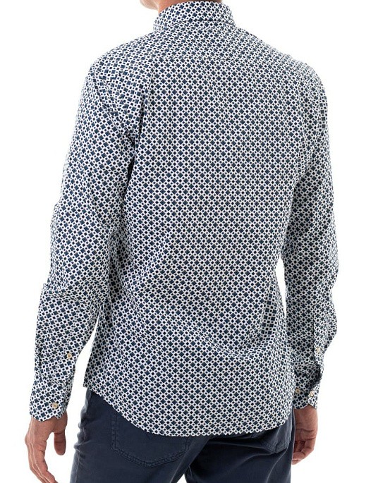 Pierre Cardin shirt from the Future Flex collection in white with geometric print