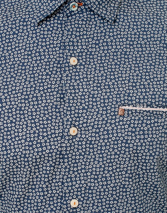Сорочка  Pierre Cardin у синьому кольорі з квітковим принтом