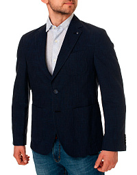 Pierre Cardin slim fit men's blue cotton and linen blazer