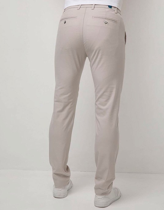 Pierre Cardin trousers - flats with a slant pocket from the Future Flex collection in beige