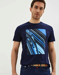 Men's T-shirt in blue by Pierre Cardin