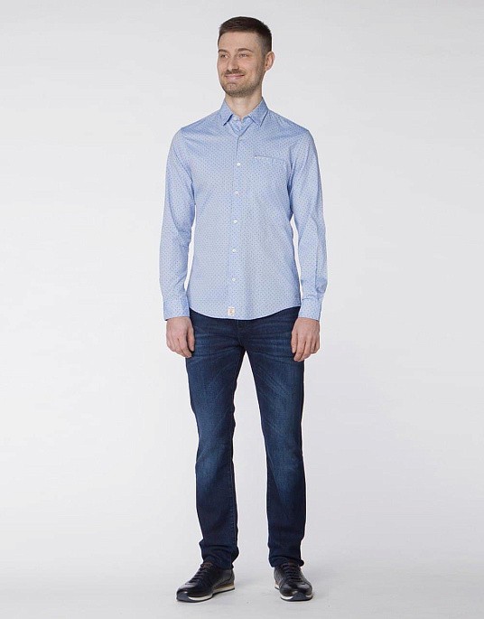 Pierre Cardin shirt in blue with a pattern