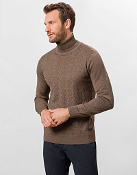 Textured golf Pierre Cardin from the Future Flex collection in brown