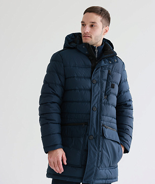 Parka jacket with removable hood from Bugatti